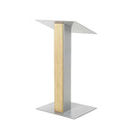 Urbann - Lutrin Y5 sans roulettes - aluminium et bois - naturel-Autoportant, discours
