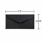 JAM Paper Monarch Envelopes - 3.875" x 7.5" - Black Linen - 50 Pack -Quantity: 50 Envelopes per Pack