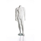 RP Male Headless Mannequin, Matte White-Male headless mannequin