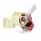 Staples Clear Box Sealing Tape, 2 Rolls Plus Dispenser, 72 mm x 50 m, 2.0-mil-Clear tape
