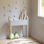 Umbra Grove Storage & Planter - White/Natural-Grove freestanding planter comes with an inner plastic tray for plants to sit in