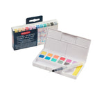 Derwent 12-Colour Paint Pan Set - Pastel Shades (2305865)-Set includes paint pan in 12 colours, five mixing palettes and a sponge to clean the waterbrush