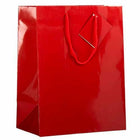 JAM Paper - Sacs-cadeaux brillants avec poignées en corde - Grand - 10 x 13 - Rouge - 3 sacs/paquet-Couleur : rouge brillant: Faites ressortir votre cadeau avec des sacs cadeaux colorés et brillants.
