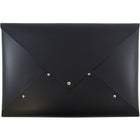 JAM Paper Italian Leather Portfolio with Snap Closure, Legal Size, 10 1/4 x 14 3/4, Black-Invitation Envelope