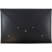 JAM Paper Italian Leather Portfolio with Snap Closure, Legal Size, 10 1/4 x 14 3/4, Black-Invitation Envelope