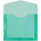 JAM Paper Plastic Envelopes with VELCRO Brand Closure, 2 Expansion, Letter Booklet, 9.75 x 13, Green Poly, 12 Pack (218V2GR)-Size: 9-3/4" x 13"