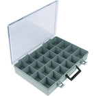 SCN Industrial Compartment Case, Plastic, 24 Slots, 15-1/2" W x 11-3/4" D x 2-1/2" H, Grey - 3 Pack-Colour: Grey