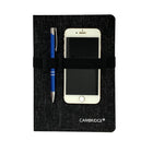 Cambridge Pen/Phone Bungee Business Notebook - 192 Pages - Charcoal (590013)-8-1/2" x 6"