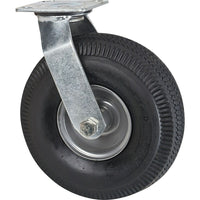 Kleton Heavy-Duty Platform Truck - Replacement Casters, Swivel, 10" (254 Mm), Pneumatic, 400 Lbs. (181 Kg.) - 4 Pack-Bolt Hole Size 13/32" (10.32 mm)