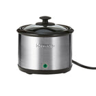 Kenmore Programmable 7 qt (6.6L) Slow Cooker with Sauce Warmer - Black & Stainless Steel-Simple one-touch controls and clear digital LED display