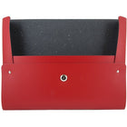 JAM Paper Italian Leather Portfolio With Snap Closure, 10.5 x 13 x 0.75, Red, 12 Pack (2233317453B)-Material: Italian leather