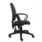Nicer Furniture - chaise de travail ergonomique en PU avec accoudoirs en boucle-Taille du siège : 19,5 "l x 18"P