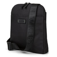 Bugatti Reborn Collection Slim Crossbody Bag - Black (CBY2235BU-BLACK)-Black recycled water-repellent polyester