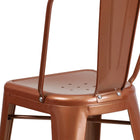 Flash Furniture Commercial Grade 24" High Copper Metal Indoor-Outdoor Counter Height Stool with Back-Footrest