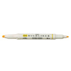 Zebra Mildliner Double-Ended Pen-Style Highlighter - Mild Lemon Yellow-Mild water resistant ink is translucent and excellent for layering