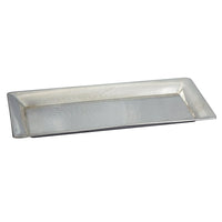 Elegance Rectangular Tray Hammered-Material: Stainless Steel