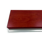 Urbann - Lutrin Y55 avec roulettes, aluminium et bois, acajou-Dimensions hors tout : 610 mm X 510 mm X 1143 mm (24" X 20" X 45")