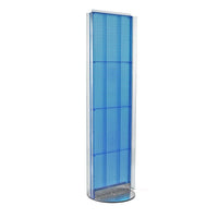 Azar Displays Two-Sided Pegboard Floor Stand, 60" x 16", Blue (700256-BLU)-Blue acrylic