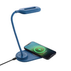 Basic Tech Wireless Qi Certified 10W Charging Pad Desk Lamp - Sea Blue-360 degree flexible gooseneck