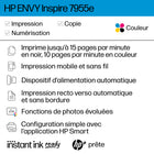 HP - Imprimante tout-en-un ENVY Inspire 7955e avec 3 mois Instant Ink en Prime-Les 3 premiers mois d'encre instantanée sont inclus avec HP+. Après 3 mois, des frais mensuels s'appliquent sauf en cas d'annulation.