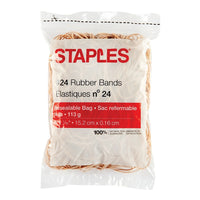 Staples Economy Rubber Bands - Size #24-Nothing beats a rubber band for holding things together