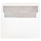 JAM Paper Enveloppes en papier vélin avec revêt. intérieur et ferm. gom., 5 3/4 x 8 3/4 po, blanc avec int. arg., paq./100-Taille : A9 (5 3/4 x 8 3/4 po)