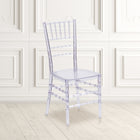 Flash Furniture Elegance Stacking Chiavari Chairs - Crystal Ice - 2 Pack-High Impact Strength