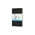 Moleskine Cahier Dotted Soft Cover Journal with Pocket, Black, 3.5" x 5.5"-Black flexible cardboard cover