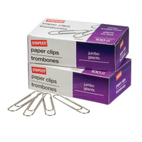 Staples Jumbo Paper Clips - Non-skid Finish - 500 Pack-The fastest and easiest way to keep papers together