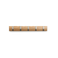 Umbra Flip 5-Hook, Natural-Urban dwellers can revel in the streamlined form of Flip, with hooks that pull in and out, its the hook for any entryway