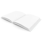Flipside Plain White Blank Hardcover Books, 6" x 8"  (H-BK200)-28 pages with 14 Sheets