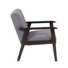 CorLiving LTS-100-C Greyson Wood Armchair in Light Grey-Stylish mid-century modern design