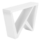 Monarch Specialties - 2429 Table D'Appoint 48 po L - Console D'entrée Blanc-Table console au fini blanc avec une base au design asymetrique et des panneaux entrecroises qui creent des espaces ouverts