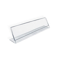 Azar Displays 2" x 8" Horizontal Nameplate Acrylic Sign Holder, 10 Pack (112703)-Perfect to hang from doors and walls