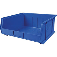 Kleton Stack & Hang Bin, 16-1/2" W x 7" H x 14-3/4" D, Blue - 4 Pack-Capacity: 75 lbs.