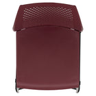 Flash Furniture HERCULES Series Burgundy Stack Chair with Air-Vent Back & Black Powder Coated Sled Base-Black Powder Coated Sled Base Frame with Plastic Floor Glides