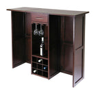 Winsome Newport Wine Bar Expandable Counter, Antique Walnut-Assembly Required