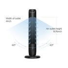 Ecohouzng 42 inch Tower Fan with Remote-Black