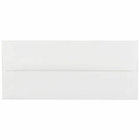 JAM Paper #10 Business Strathmore Envelopes - 4.125" x 9.5" - Bright White Wove - 50 Pack-Colour: Bright White