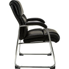 Staples Sonada Guest Chair - Black-Fixed padded loop arms enhance overall comfort