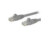 StarTech Cat6 Ethernet Patch Cable with Snagless RJ-45 Connectors, 12 ft, Grey (N6PATCH12GR)-RJ45 connector-clip protectors eliminate cable snags and breaks during installation
