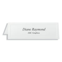 St. James Overtures Traditional Emboss Tent Cards, folds to 11 x 4-1/4", White, 50 Cards-Premium 65 lb cover paper, simple yet elegant