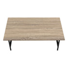 Monarch Specialties 3792 Coffee Table - 40"L/Dark Taupe/Black Metal-9