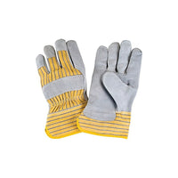 Zenith Safety Split Cowhide Fitters Gloves Starched Safety Cuff, Superior Quality, Large, 36 Pack-Absorbent cotton-lined palm
