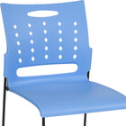 Flash Furniture HERCULES Series Sled Base Stack Chair with Air-Vent Back - Blue - 5 Pack-Perforated Back allows air circulation
