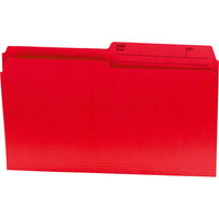 Hilroy Reversible File Folders - Legal Size - Red - 100 Pack-Legal sized file folder