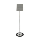 Futech FSH005S Landscape/Portrait Floor Sign Holder - 8.75" x 11.25" Signs - Silver-12" diameter Base, 46" total Height