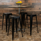 Plata Decor Tolix 26"H Stool - Black - 2 Pack-Weight Capacity: 200 lbs