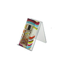 Azar Displays 4.13" x 2.5" x 5" Acrylic Easel Display, 10 Pack (515415)-Front lip 1-1/4"H