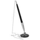 Merangue - Stylo de bureau Stayput - Chaîne en métal 24 po - Noir-Stylo de sécurité de bureau, placé sur n’importe quelle surface plane